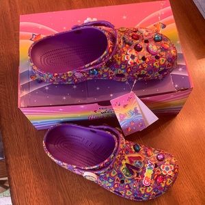 NEW! Lisa Frank X Crocs Classic Clog Limited Edition RARE Purple